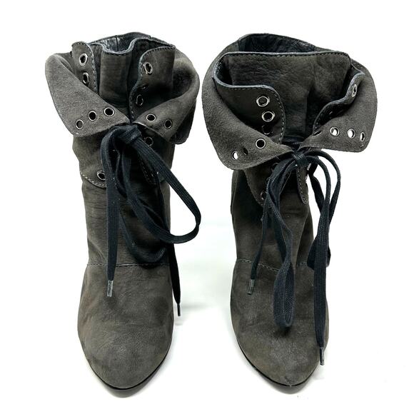 Giuseppe Zanotti for Thankoon Wedge Boot with Lace Up Flap - Picture 10 of 12